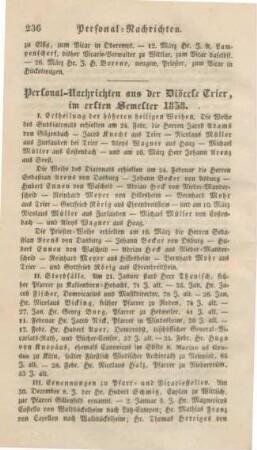236-237 Personalnachrichten aus der Diözese Trier