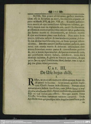 Cap. III. De Usu huius dicti