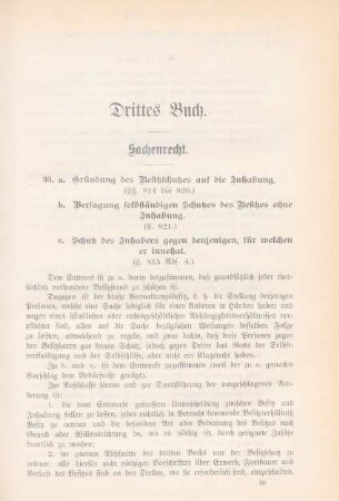 Drittes Buch. Sachenrecht