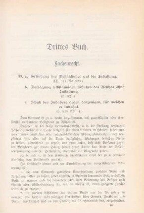 Drittes Buch. Sachenrecht