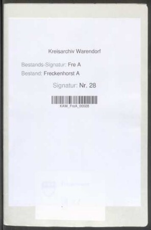 Kopfschatzung des Wigbolds Freckenhorst (mit Berufsangaben)