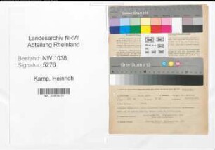 Entnazifizierung Heinrich Kamp , geb. 11.09.1919 (Arzt)