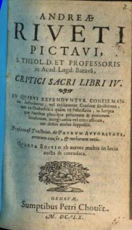 Critici sacri libri quatuor