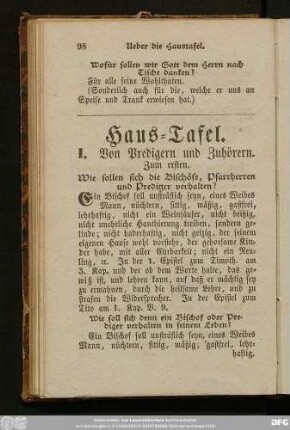 I. Von Predigern und Zuhörern.