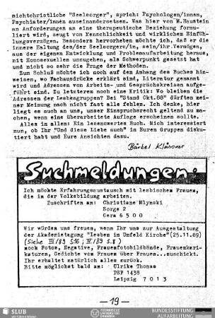 Suchmeldungen