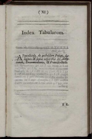 Index Tabularum.