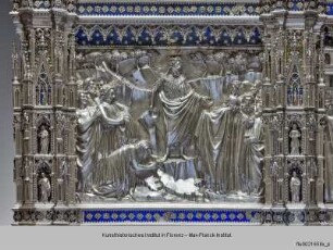 Silberaltar: Johannes der Täufer tauft die Menschenmassen
