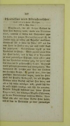 Theodosius wird Alleinherrscher