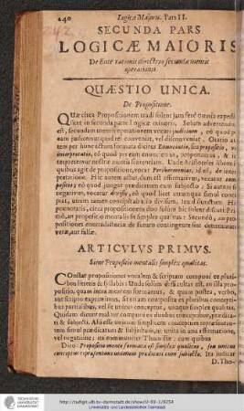 QUAESTIO UNICA.