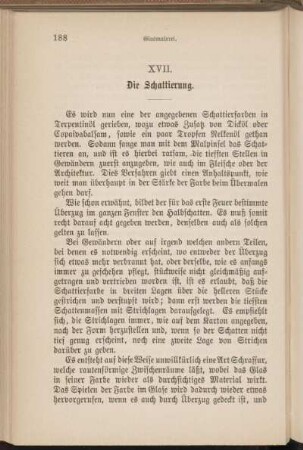 XVII. Die Schattierung.