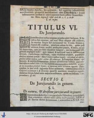 Titulus VI. De Jurejurando.