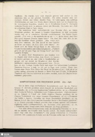 Kompositionen der Dreissiger Jahre (1831-1836)