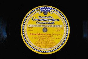 Götterdämmerung : 2. Aufzug Mannenruf; II. Teil: Schlugen wir Tiere, was schaffen wir dann / (Wagner)