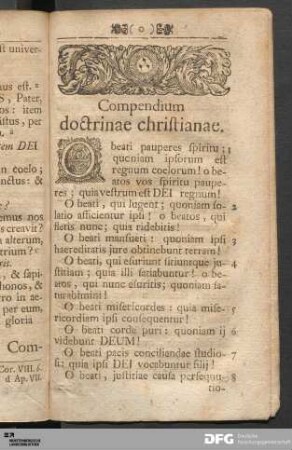 Compendium doctrinae christianae.