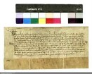 Gerlach [(von) Wurm], Propst von Neuenberg, Dechant Dietrich und der Konvent von Neuenberg leihen Friedrich Fischer einen Flecken beim Dorf