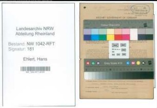 Entnazifizierung Hans Ehlert , geb. 02.04.1893 (Foerster)