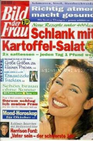 Frauenzeitschrift "Bild der Frau" (Zeitungskiosk 1998)