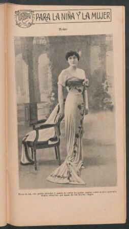 Modas - Traje de tul, con perlas irisadas [...] - [Fotografía] : Para la niña y la mujer