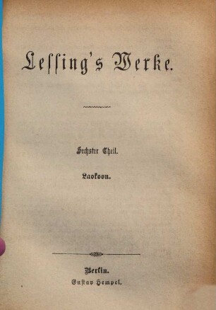 Lessing's Werke. 6