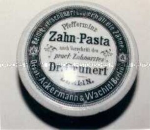 Zahnpastadose "Pfefferminz-Zahnpasta"
