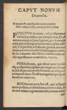 Caput Nonum De punctis.