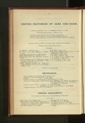 Officers employed in United Provinces Of Agra And Oudh.