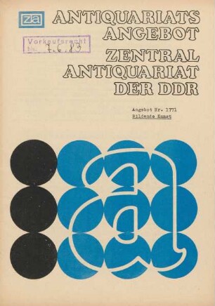 Nr. 1771: Bildende Kunst