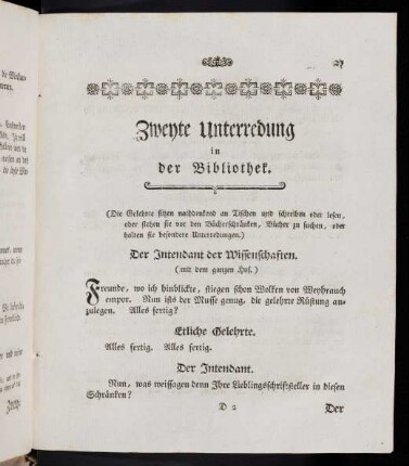 27-37, Der Intendant der Wissenschaften. Freunde ...