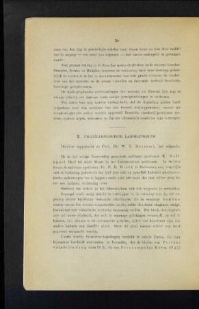 F. Pharmakologisch Laboratorium.