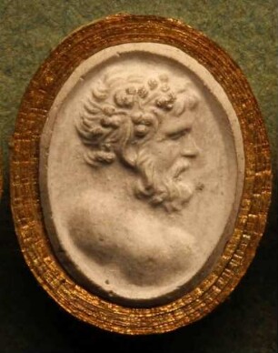 Profilkopf eines bärtigen Fauns (Daktyliothek, Erstes Mythologisches Tausend)