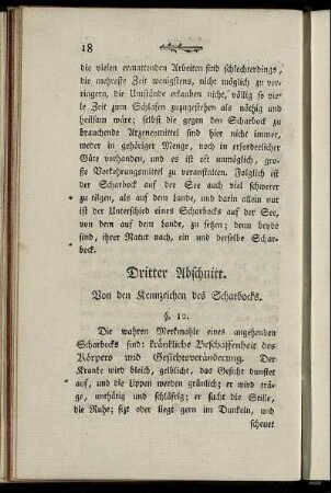 Dritter Abschnitt. Von den Kennzeichen des Scharbocks.