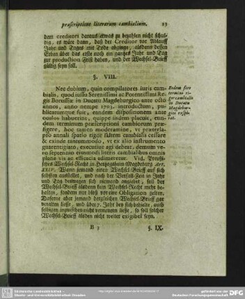§ VIII. Eodem fere termino rigor cambialis in Ducatu Magdeburgico exspirat