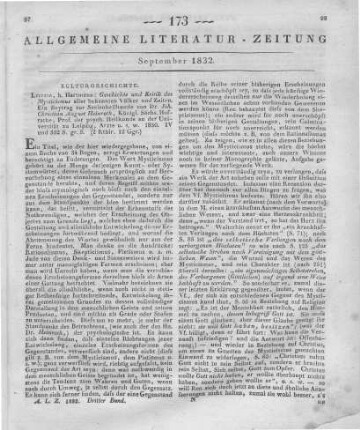 Heinroth, J. C. A.: Geschichte und Kritik des Mysticismus aller bekannten Völker und Zeiten. Ein Beytrag zur Seelenheilkunde. Leipzig: Hartmann 1830