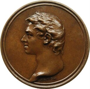 Johann Carl Hedlinger - Selbstporträt (Lagom-Medaille mit Vorhang)