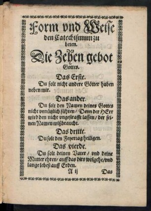 Die Zehen gebot Gottes.