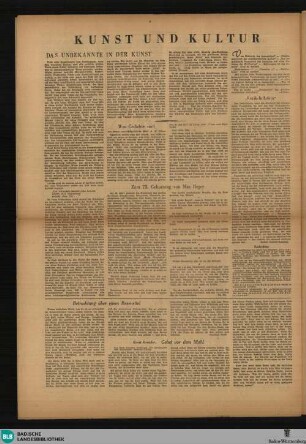 Badener Tagblatt : Badener Wochenblatt ; mit amtlichem Verkündigungsblatt und dreimal wöchentlich erscheinendem Unterhaltungsblatt, Kunst und Kultur