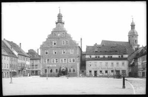 Dippoldiswalde. Markt und Rathaus