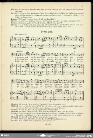 No. 21 Lied: "Wie schön war sie"
