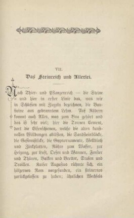 VII. Das Steinreich und Allerlei