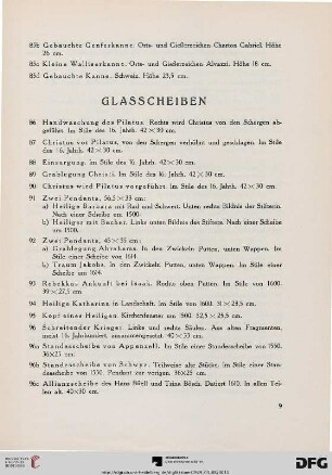 Glasscheiben (Nr. 86-96h)