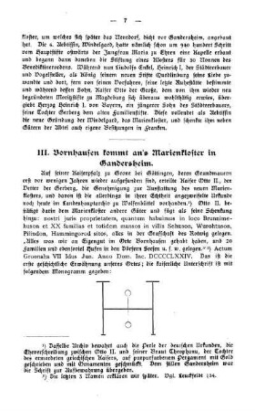 III. Bornhausen kommt ans Marienkloster in Gandersheim.