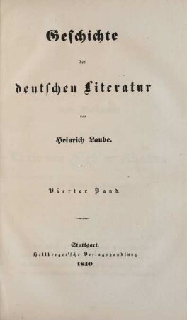 Bd. 4: Geschichte der deutschen Literatur
