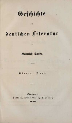 Bd. 4: Geschichte der deutschen Literatur