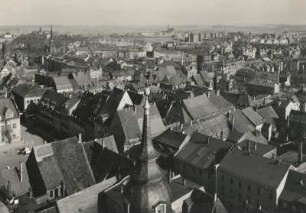 Blick vom Petriturm nach Osten : Freiberg (Sachsen), Blick vom Petriturm nach Osten