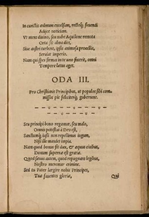 Oda III. Pro Christianis Principibus ...