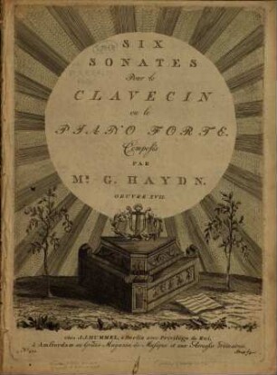 SIX SONATES Pour le CLAVECIN ou le PIANO FORTE. Composés PAR M.R G. HAYDN. OEUVRE XVII