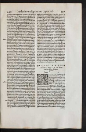 B. Gregorii Expositionis Moralis In Beatum Iob Liber decimus quartus.