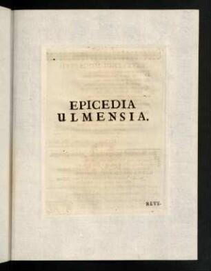 55-84, Epicedia Ulmensia
