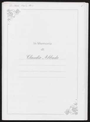 Kondolenzbuch mit Unterschriften aus der Kirche S. Stefano in Bologna, Heft 3