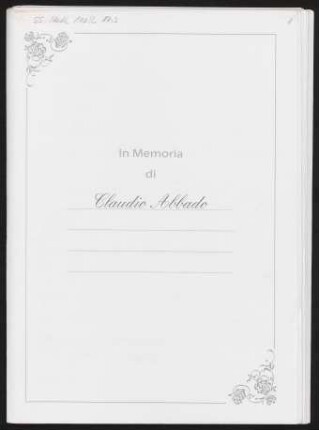 Kondolenzbuch mit Unterschriften aus der Kirche S. Stefano in Bologna, Heft 3